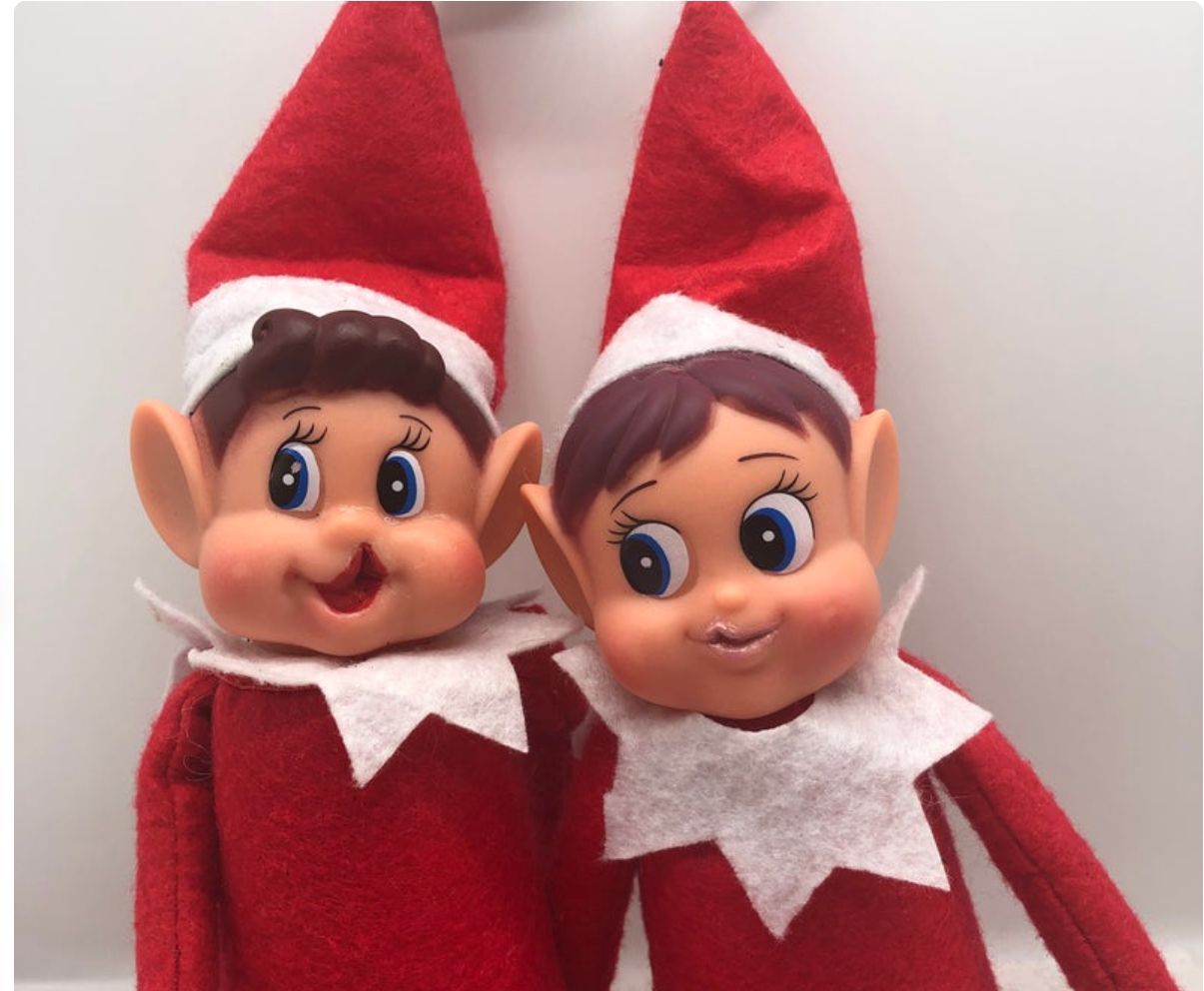 Male 'Elves Behaving Badly' Felt Kids Elf Toy Christmas Decoration
